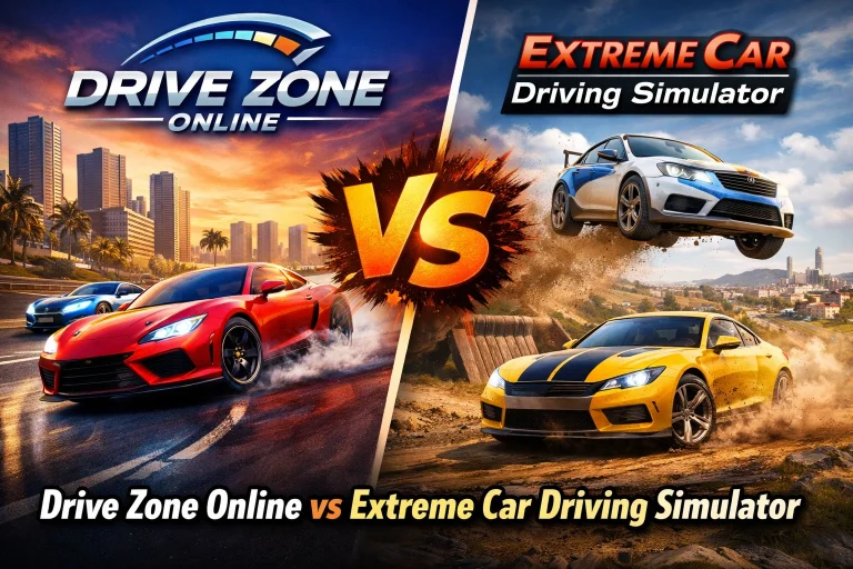 Drive Zone Online vs Extreme Car Driving Simulator