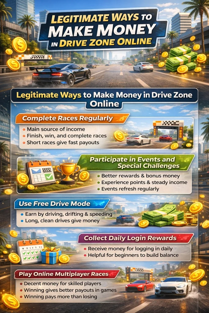 Legitimate Ways to Make Money in Drive Zone Online